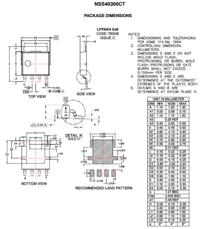 onsemi Transistors bipolaires NSS40300CT